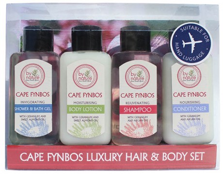 cape fynbos hair and body luxury gift set inside packaging two web